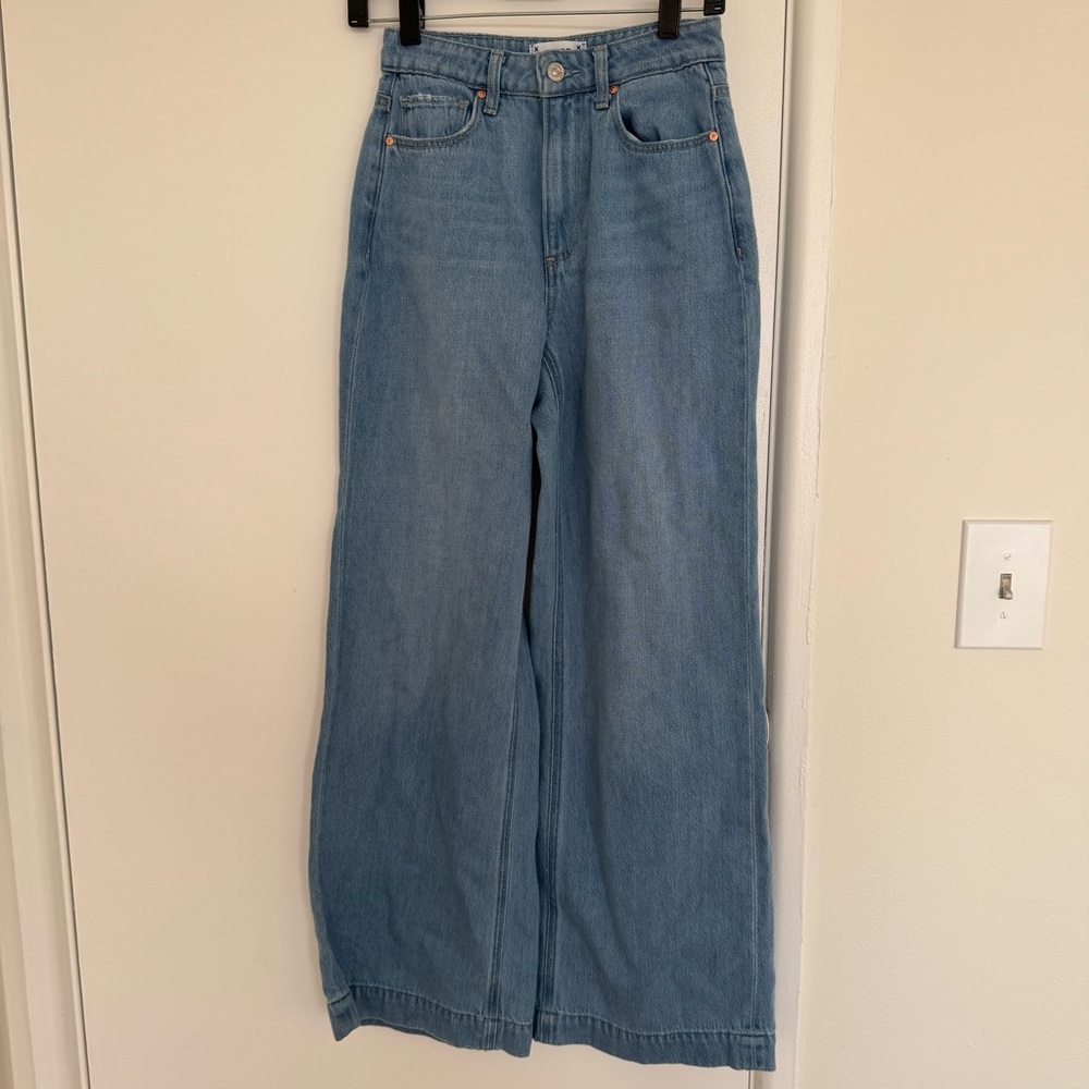 PAIGE Harper Light Blue Flare Jeans - Picture 2 of 7
